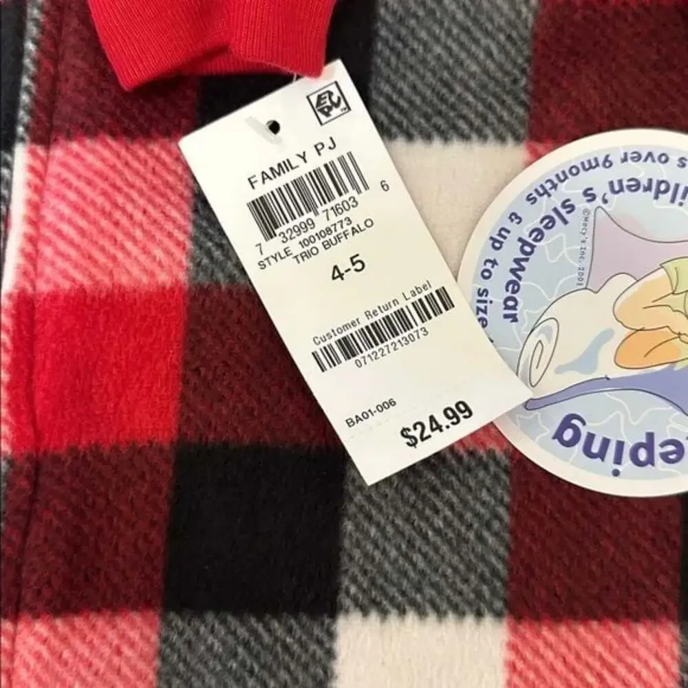 Matching Family Christmas Pajamas - Kids Size 4/5